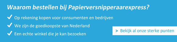 Papierversnipperaar-Banner Home - USPs